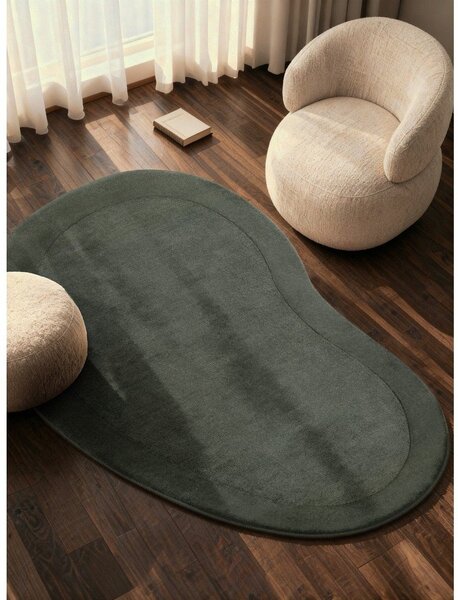 Sötétzöld kézi szövésű gyapjúkeverék szőnyeg 125x200 cm Kari Organic – Villeroy&Boch