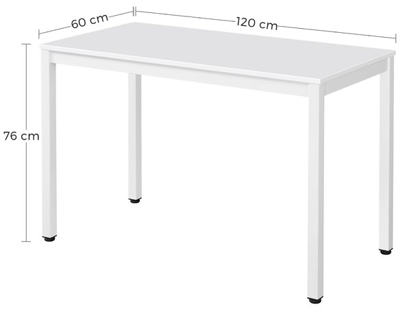 Étkezőasztal szett: Tessa 120×60 cm fehér/fehér + 4 db OSLO szék fehér/natúr láb