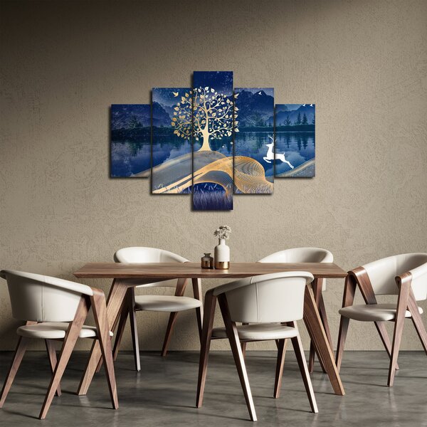 Szarvas képe teliholdkor (150x105 cm)