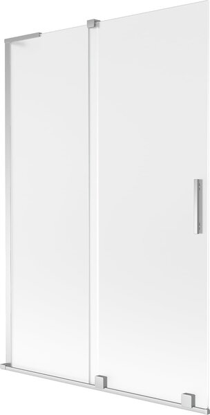 Mexen Velar L 2-szárnyas, toló kádparaván 120 x 150 cm, zúzmarás, króm - 896-120-003-31-01