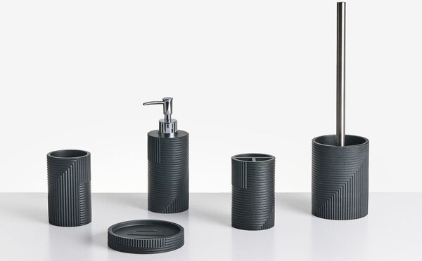 5 darabos fürdőszobai kiegészítő szett SEPAHUA Fekete
