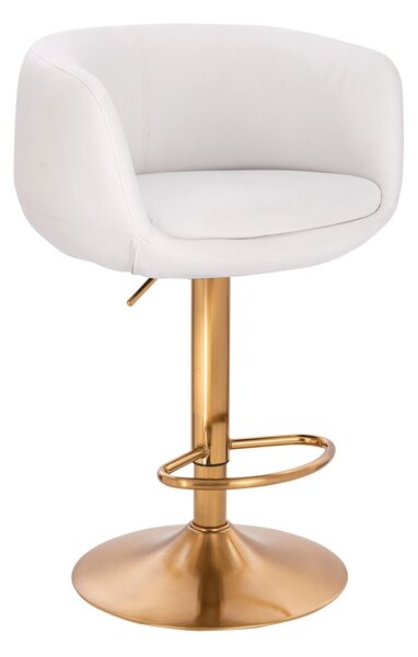 HC333W Fehér modern szék arany lábbal