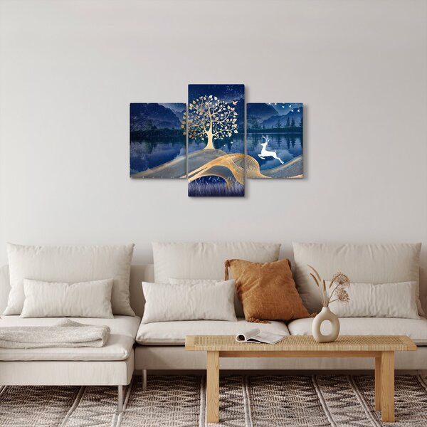 Szarvas képe teliholdkor (90x60 cm)