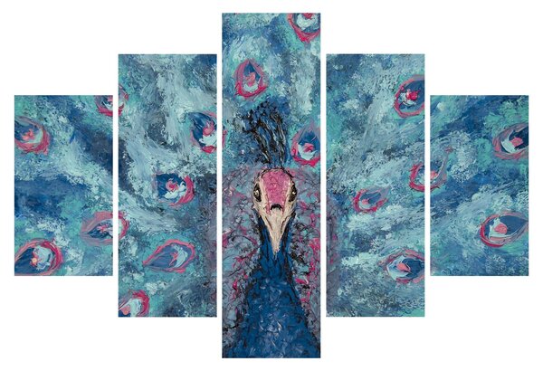 Egy festett páva képe (150x105 cm)
