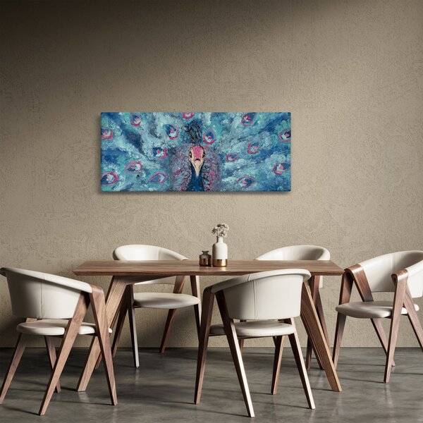 Egy festett páva képe (120x50 cm)