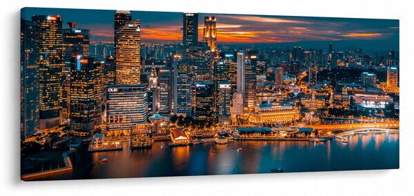 Éjszakai város képe (120x50 cm)