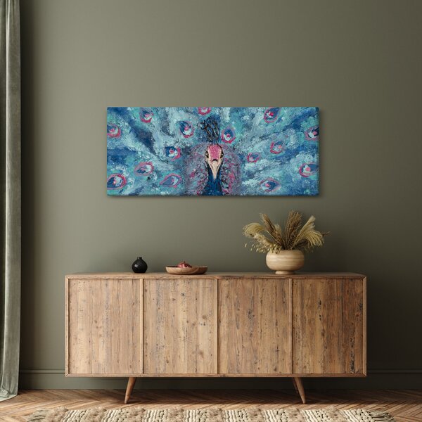 Egy festett páva képe (120x50 cm)