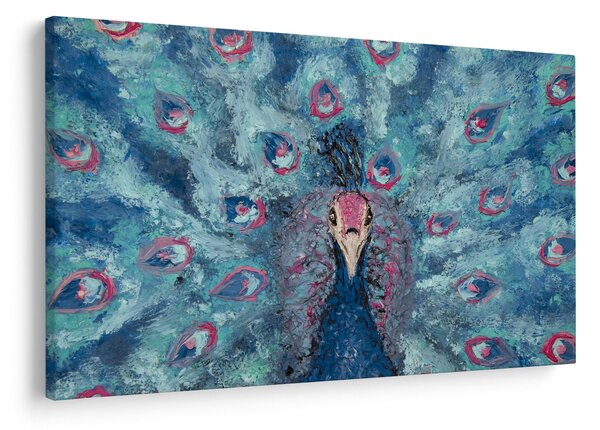 Egy festett páva képe (90x60 cm)