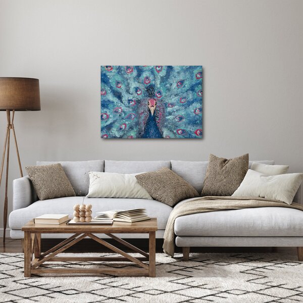 Egy festett páva képe (70x50 cm)