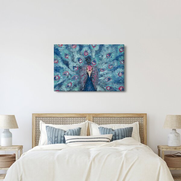 Egy festett páva képe (90x60 cm)