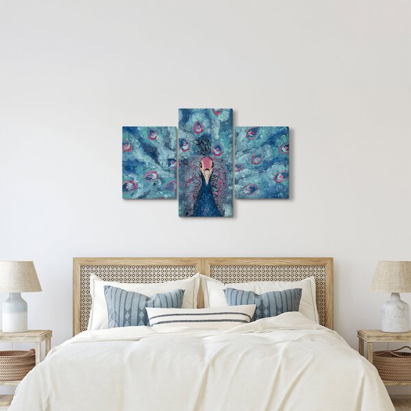 Egy festett páva képe (90x60 cm)