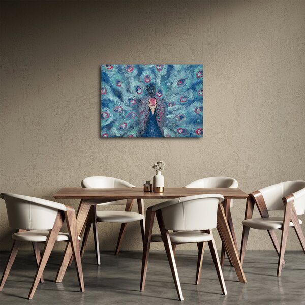 Egy festett páva képe (70x50 cm)