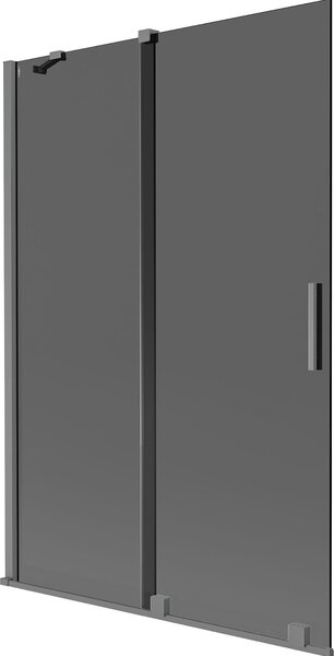 Mexen Velar kétszárnyú tolható kádparaván 120 x 150 cm, grafit, gun metal - 896-120-000-41-95
