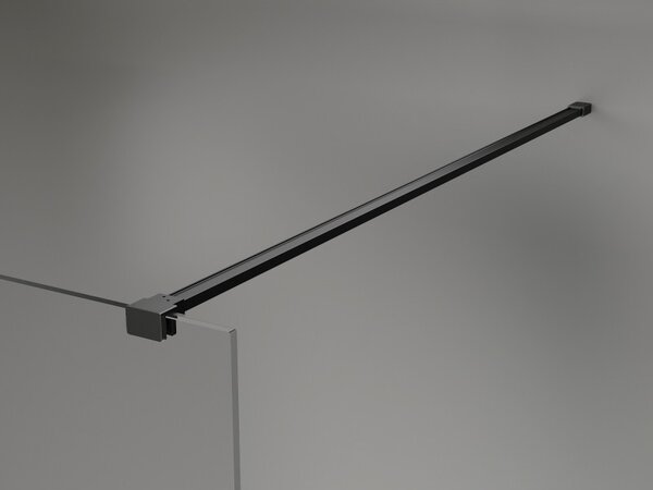 Mexen Lunar zuhanyparaván jobb oldali 50 x 200 cm, 8 mm átlátszó üveg, fekete matt, 830-050-000-70-00-P