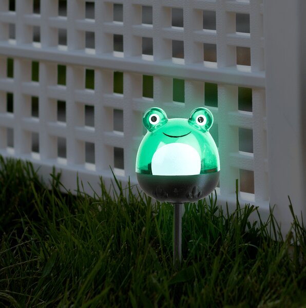 Garden of Eden 11240D LED-es szolár lámpa, béka, hidegfehér, zöld