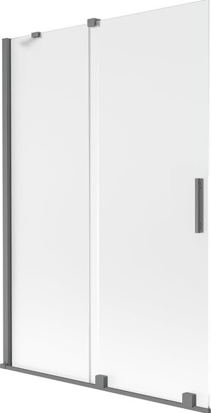 Mexen Velar kétszárnyas tolózuhanyfal 120 x 150 cm, matt, gun metal - 896-120-000-31-95