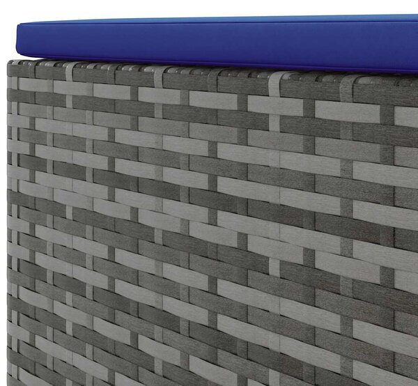 5 részes szürke polyrattan kerti ülőgarnitúra párnákkal