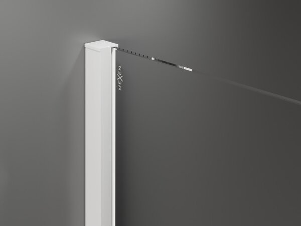 Mexen Velar, nyitható tolóajtó 90x200 cm, 8mm átlátszó üveg, fehér, 871-090-000-01-20