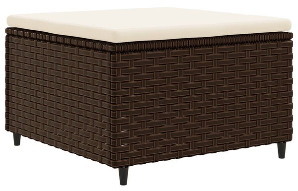 4 részes barna polyrattan kerti ülőgarnitúra párnákkal