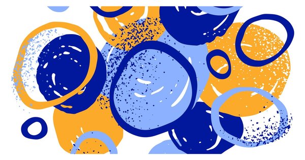 Kép - Világos motívum körökkel (120x50 cm)
