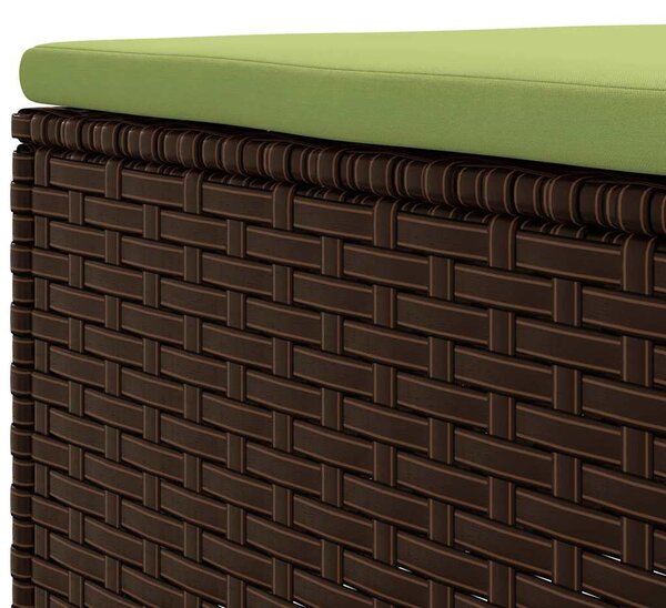 4 részes barna polyrattan kerti ülőgarnitúra párnákkal