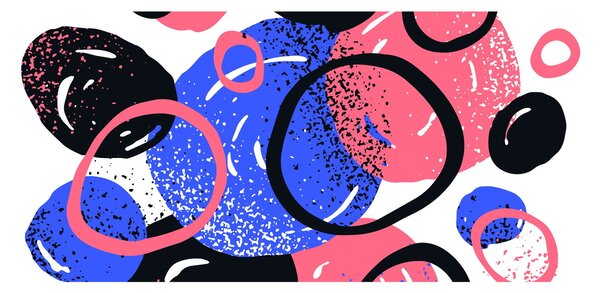 Kép - Motívum élénk színű körökkel (120x50 cm)