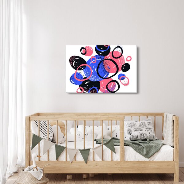 Kép - Motívum élénk színű körökkel (90x60 cm)