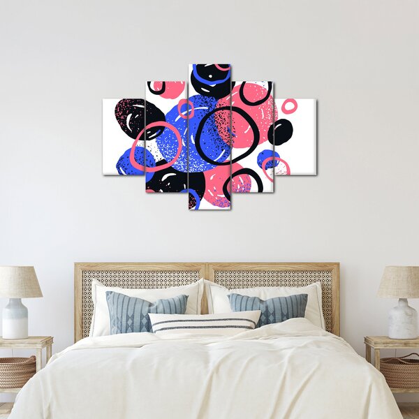Kép - Motívum élénk színű körökkel (150x105 cm)