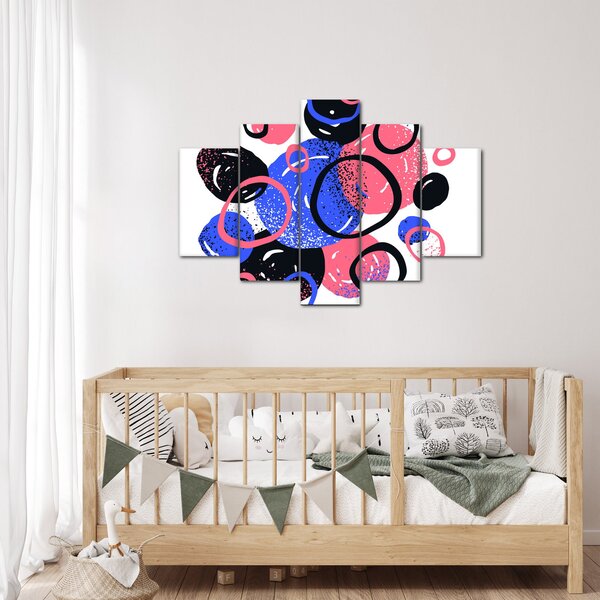 Kép - Motívum élénk színű körökkel (150x105 cm)