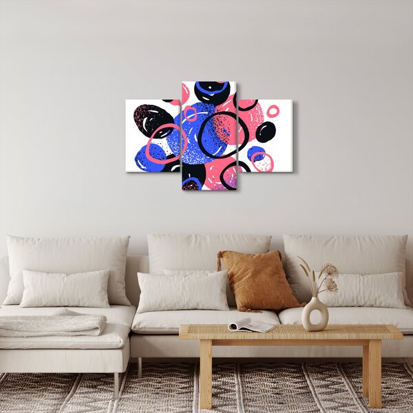 Kép - Motívum élénk színű körökkel (90x60 cm)