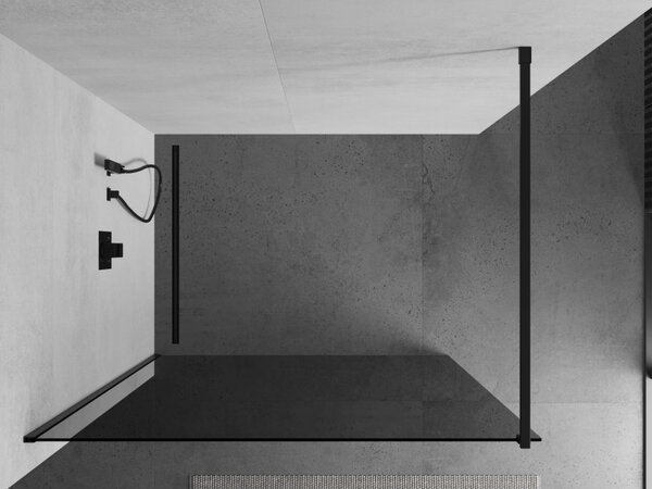 Mexen Kioto zuhanyparaván WALK-IN 8mm, 70x200 cm, szürke üvegprofil fekete, 800-070-101-70-40