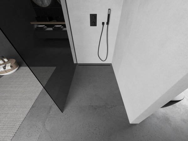 Mexen Kioto zuhanyparaván WALK-IN 8mm, 70x200 cm, szürke üvegprofil fekete, 800-070-101-70-40