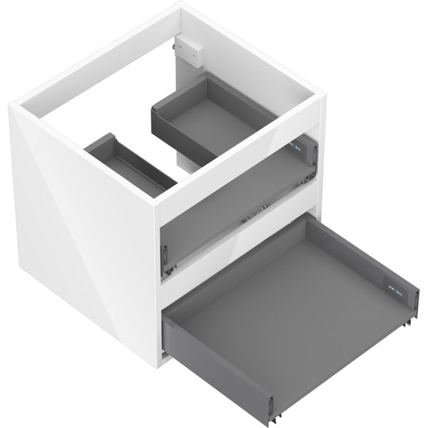 Mexen Box-A, fali szekrény 50 cm, 2 fiók, fényes fehér, 91AX0-0500-470-2-00