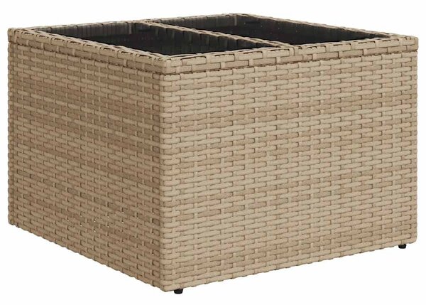 7 részes bézs polyrattan kerti ülőgarnitúra párnákkal