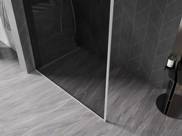 Mexen, Mexen Kioto-XF zuhanyfal kerettel 60 x 202 cm, grafit 10 mm, matt nikkel - 800-060-104-97-40-X