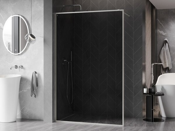 Mexen, Mexen Kioto-XF zuhanyfal kerettel 60 x 202 cm, grafit 10 mm, matt nikkel - 800-060-104-97-40-X