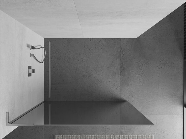 Mexen Kioto L, Walk-In zuhanyparaván 70 x 200 cm, 8 mm-es tükörmintás üveg, króm profil, 800-070-103-01-50