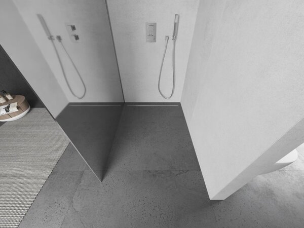 Mexen Kioto L, Walk-In zuhanyparaván 70 x 200 cm, 8 mm-es tükörmintás üveg, króm profil, 800-070-103-01-50