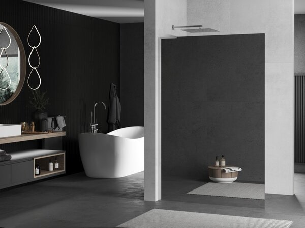 Mexen Kioto L, Walk-In zuhanyparaván 70 x 200 cm, 8 mm-es tükörmintás üveg, króm profil, 800-070-103-01-50