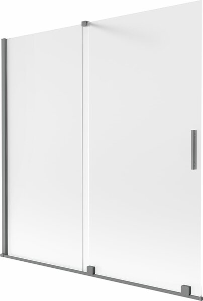 Mexen Velar 2-szárnyú zuhanyfal, 160 x 150 cm, jégvirágos, fegyverfém - 896-160-000-31-95