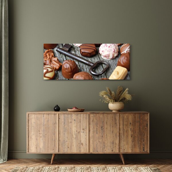 Csokoládé és a kulcs képe (120x50 cm)