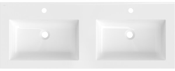 Mexen Otis, süllyesztett dupla mosogató 121 x 46,5 cm, fényes fehér, 25181200D