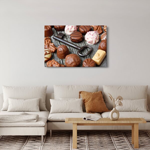 Csokoládé és a kulcs képe (90x60 cm)