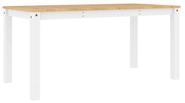 PANAMA fehér tömör fenyőfa ebédlőasztal 160 x 80 x 75 cm