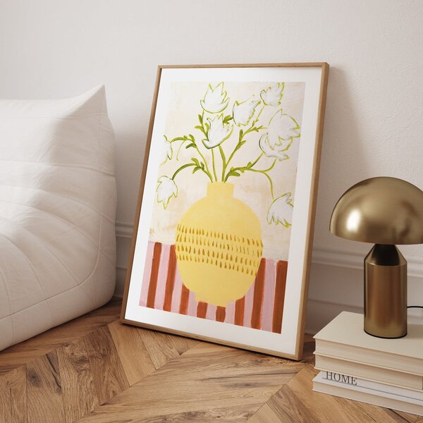 Kép 52x72 cm Yellow Vase – Malerifabrikken
