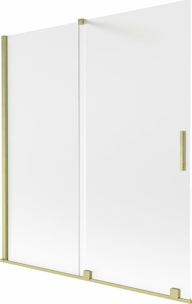 Mexen Velar 2 szárnyú, behúzható fürdőkádparaván 150 x 150 cm, matt arany, kefélt - 896-150-000-31-55