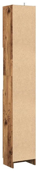 Fürdőszobaszekrény régi fa 32x25,5x190 cm gépelt fa