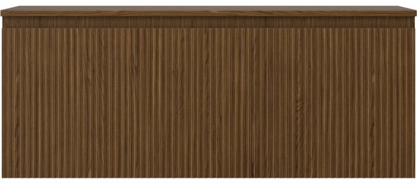 Mexen Rivel, fürdőszobaszekrény 120 cm-es munkalappal, 1 fiókkal, rovátkolt, diófa, 91A20-12047-1-BFC86