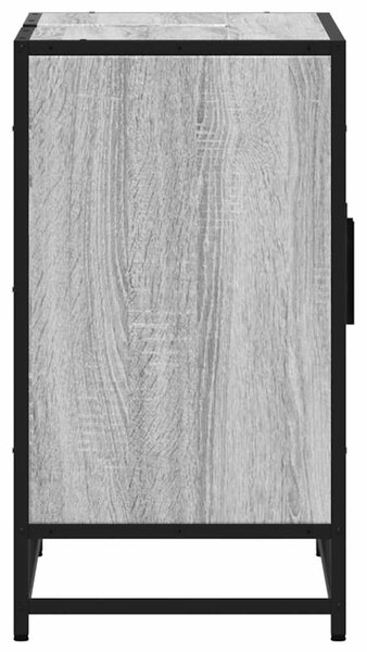Szürke sonoma szerelt fa fürdőszobai mosdószekrény 90x33x60 cm