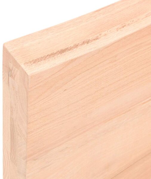 Kezeletlen tömör tölgyfa fali polc 40x10x6 cm
